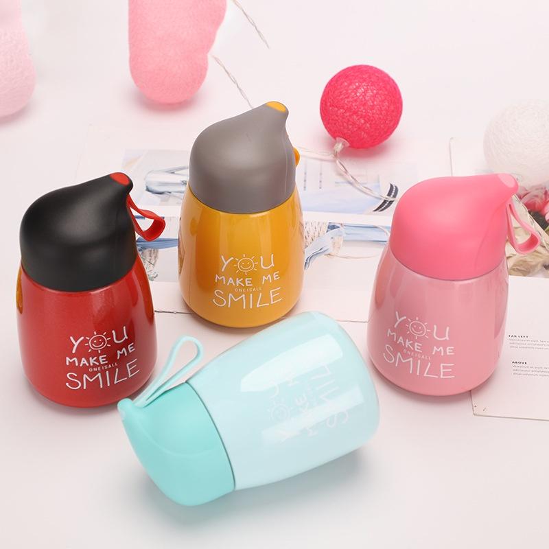 Bình giữ nhiệt mini hình giọt nước cao cấp in chữ You make Me smile 250ml