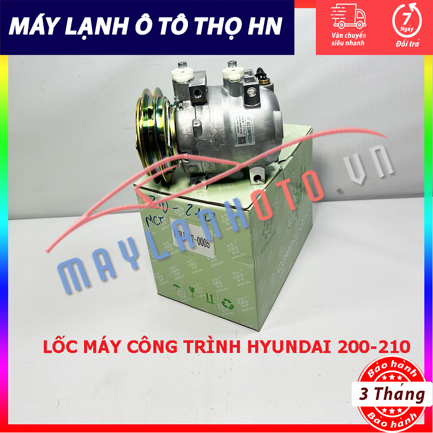 Lốc điều hòa (block,máy nén) Hyundai 200-210 24V hàng Trung Quốc (hàng chính hãng nhập khẩu trực tiếp)