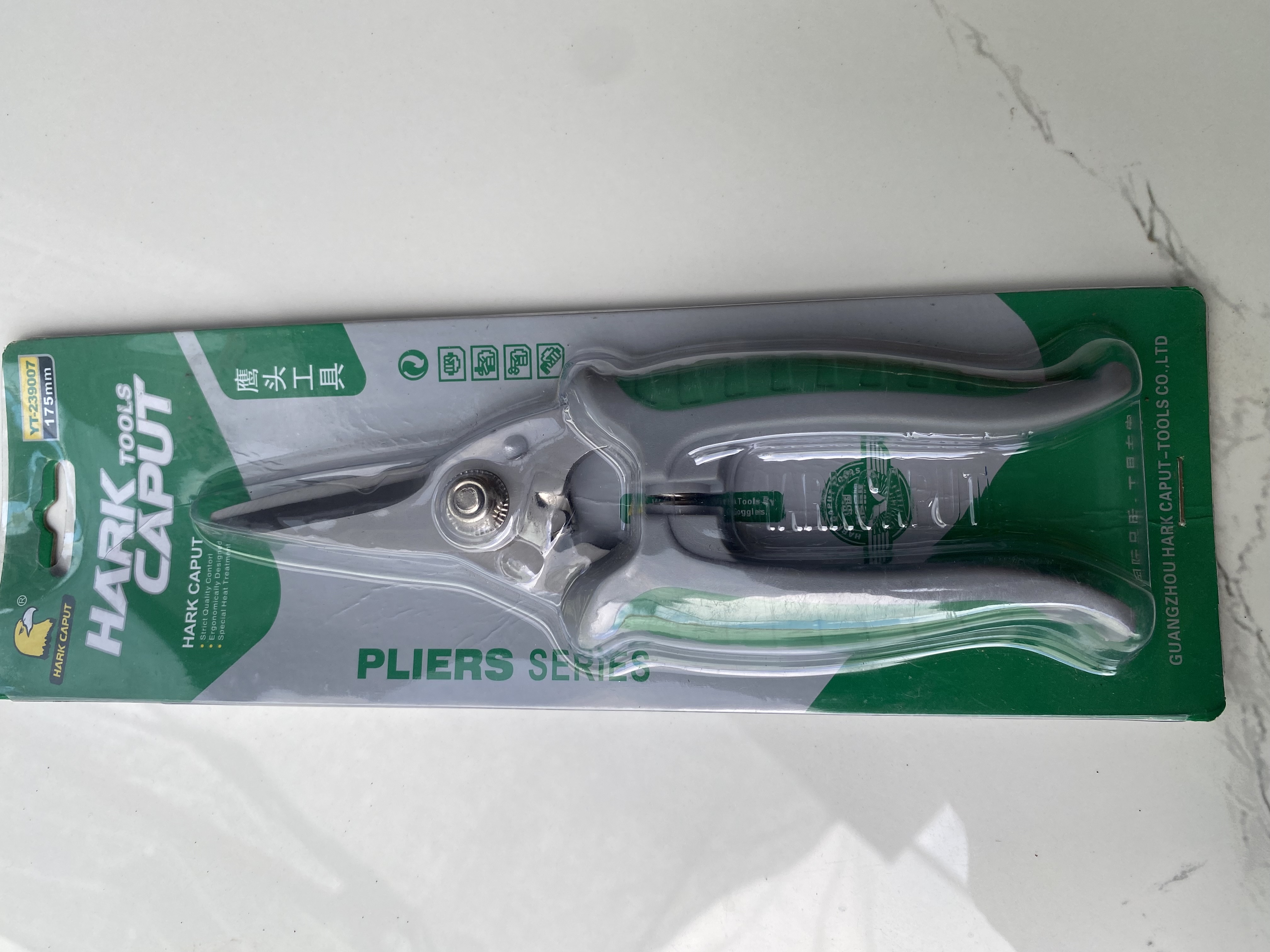 Kéo Cắt Cành mỏ nhọn Tay Cao Su Hark Caput 175mm
