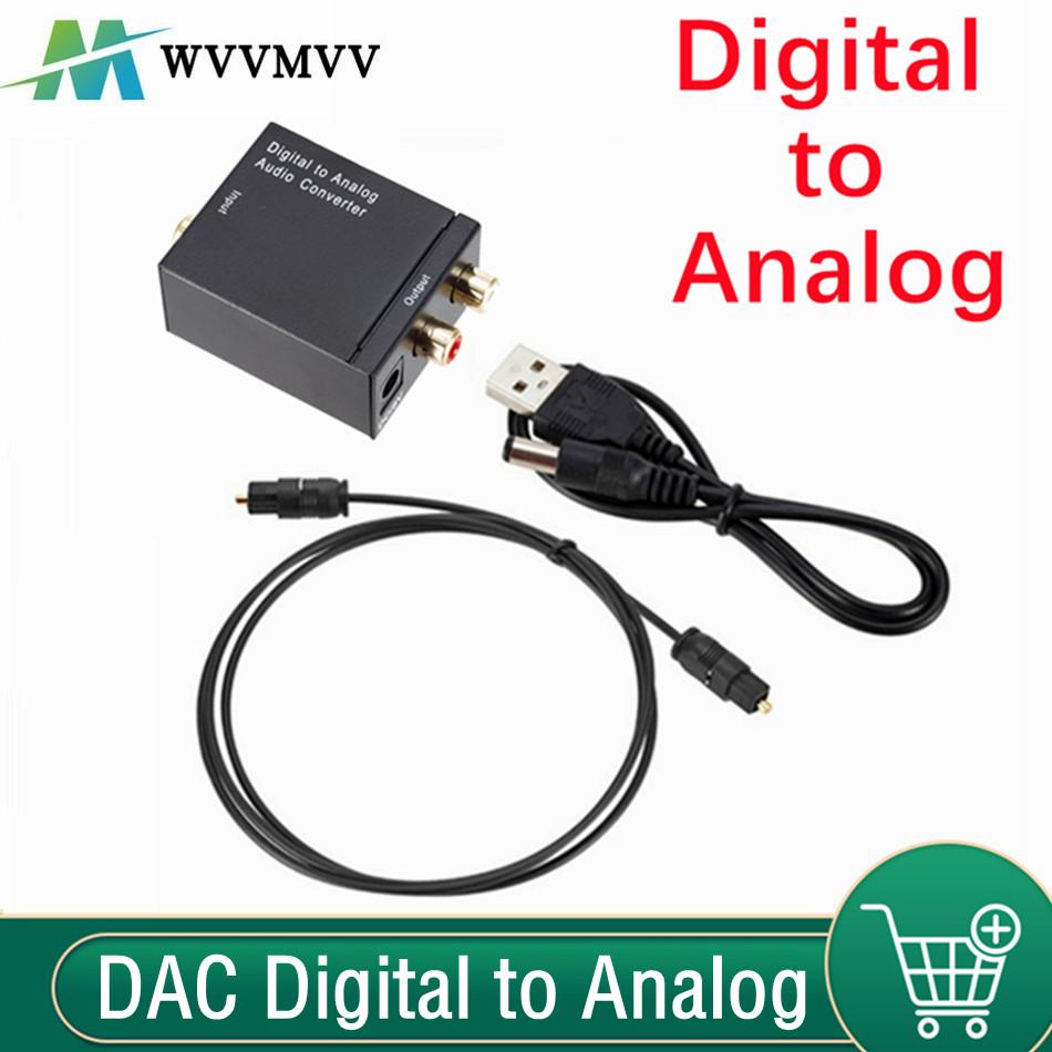 DAC Digital sang Analog Audio Converter Optical Fiber Tín hiệu đồng trục với bộ giải mã bộ khuếch đại STEREO SPDIF SPDIF tương tự 3,5mm