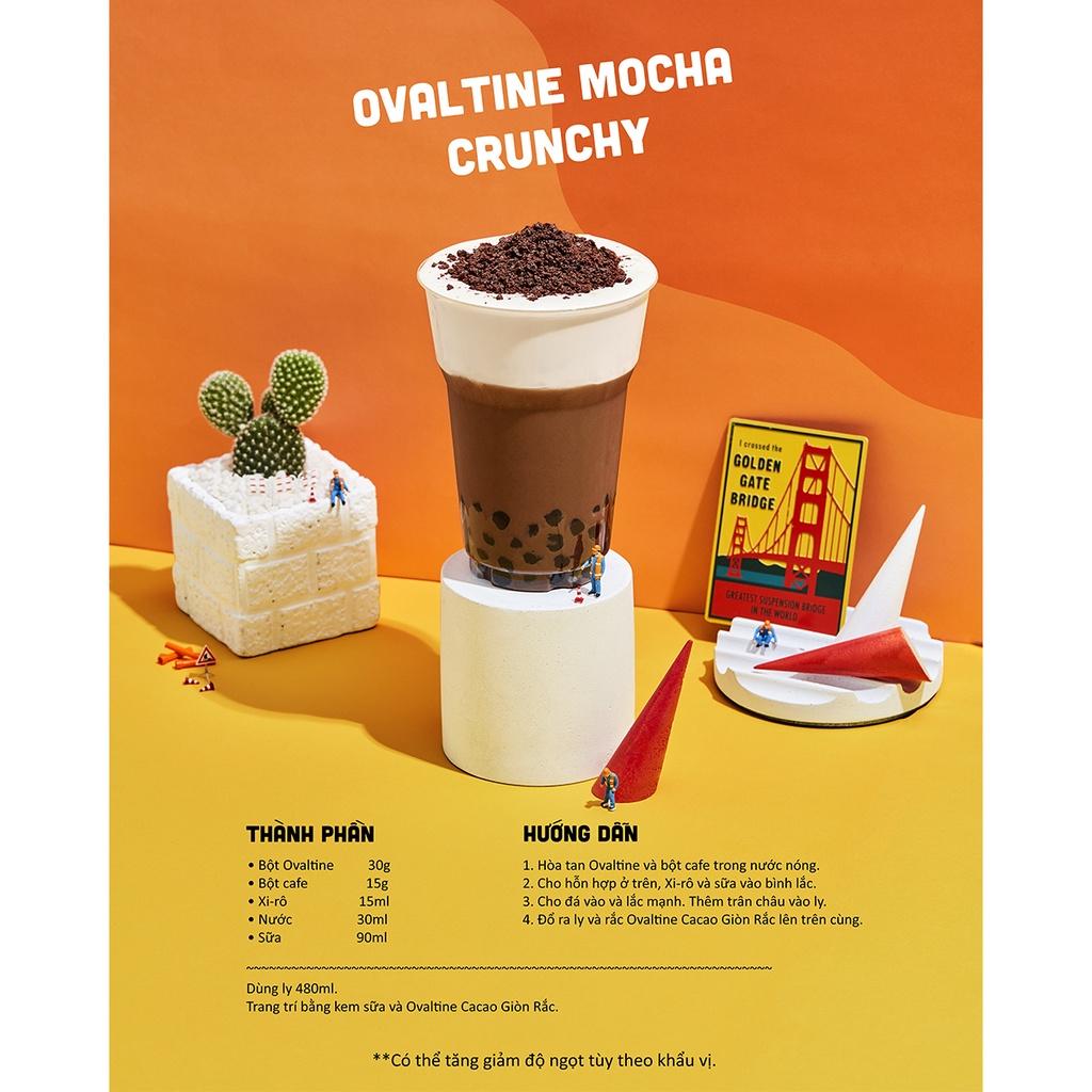 (COMBO) Bột Cacao Lúa Mạch Ovaltine - Hộp 285g + Kẹo Cacao Giòn Rắc - Hộp 10 gói x 8g