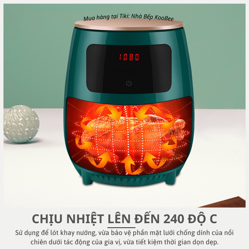 Giấy nến cho nồi chiên không dầu cắt sẵn đục lỗ chống dính chịu nhiệt - Giấy lót bánh bao lót xửng