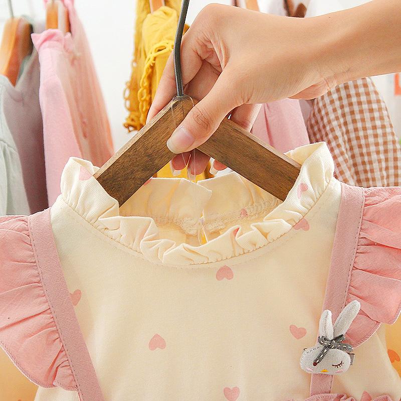 Quần Áo Bé Gái Mùa Thu Cotton Yêu Váy In Hình Hoạt Hình Thỏ Dễ Thương Cô Gái Ngọt Ngào Đầm Ren Công Chúa Bé Gái Sinh Nhật Đầm