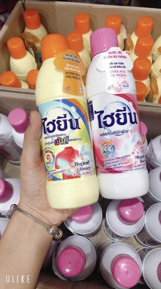 Nước tẩy quần áo trắng và màu Hygiene Thái Lan 600ml