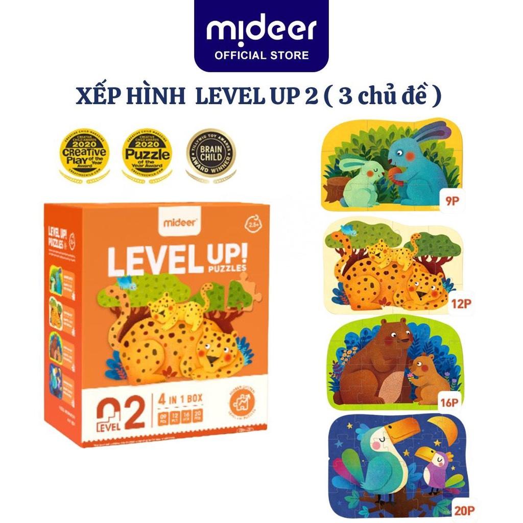 Đồ Chơi Xếp Hình 7 cấp độ Mideer puzzles Level Up 2 Animal Đồ chơi phát triển cho bé