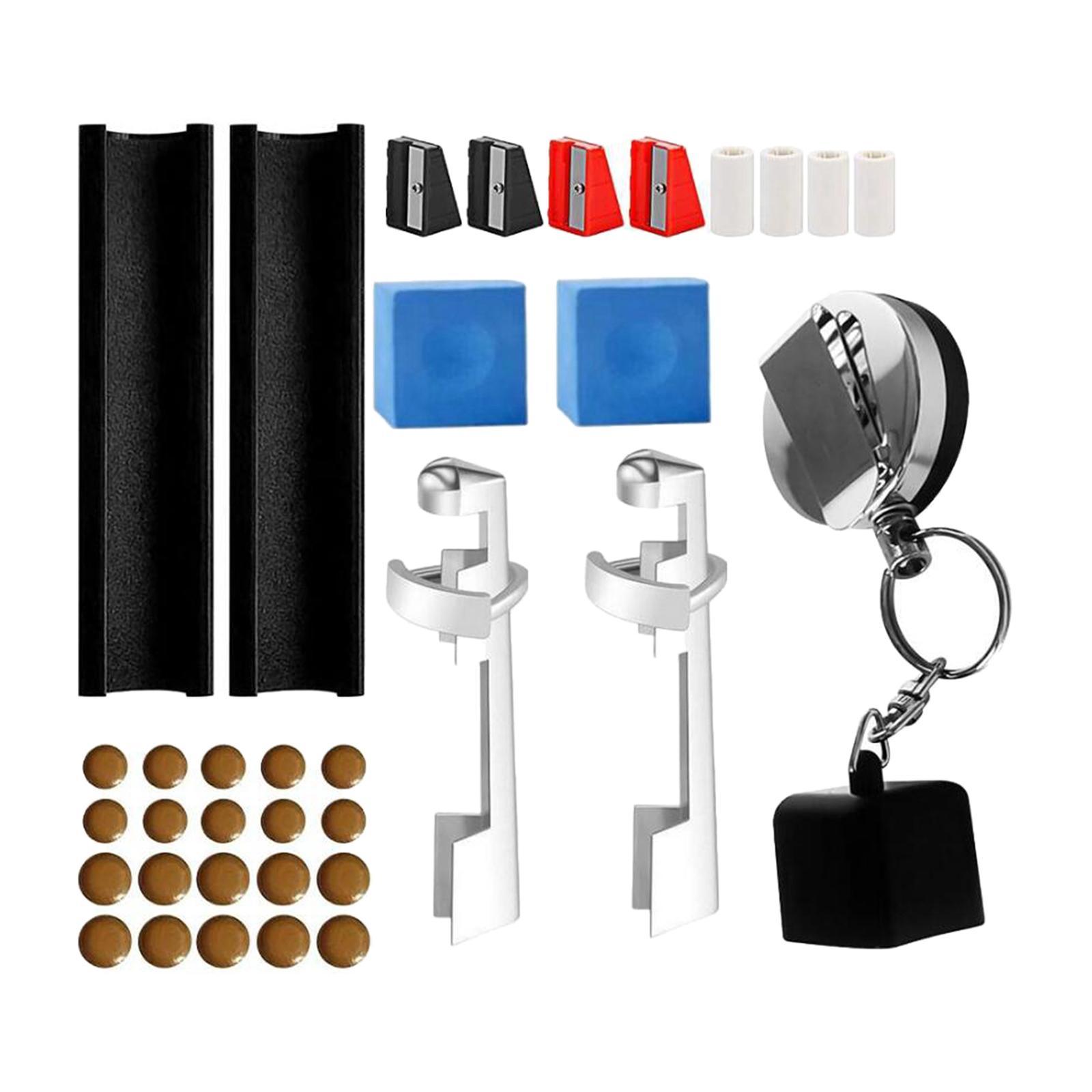 35Pcs Pool Cue Repair Pool Cue Repair Billiards Billiard Cue Tips Cue Repair Set for Playing Game Practice Pool Table