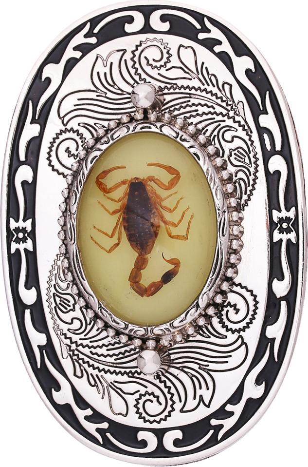 Men\'s Western Scorpion Belt Buckle Alloy Classic Buckle for Leather Belts