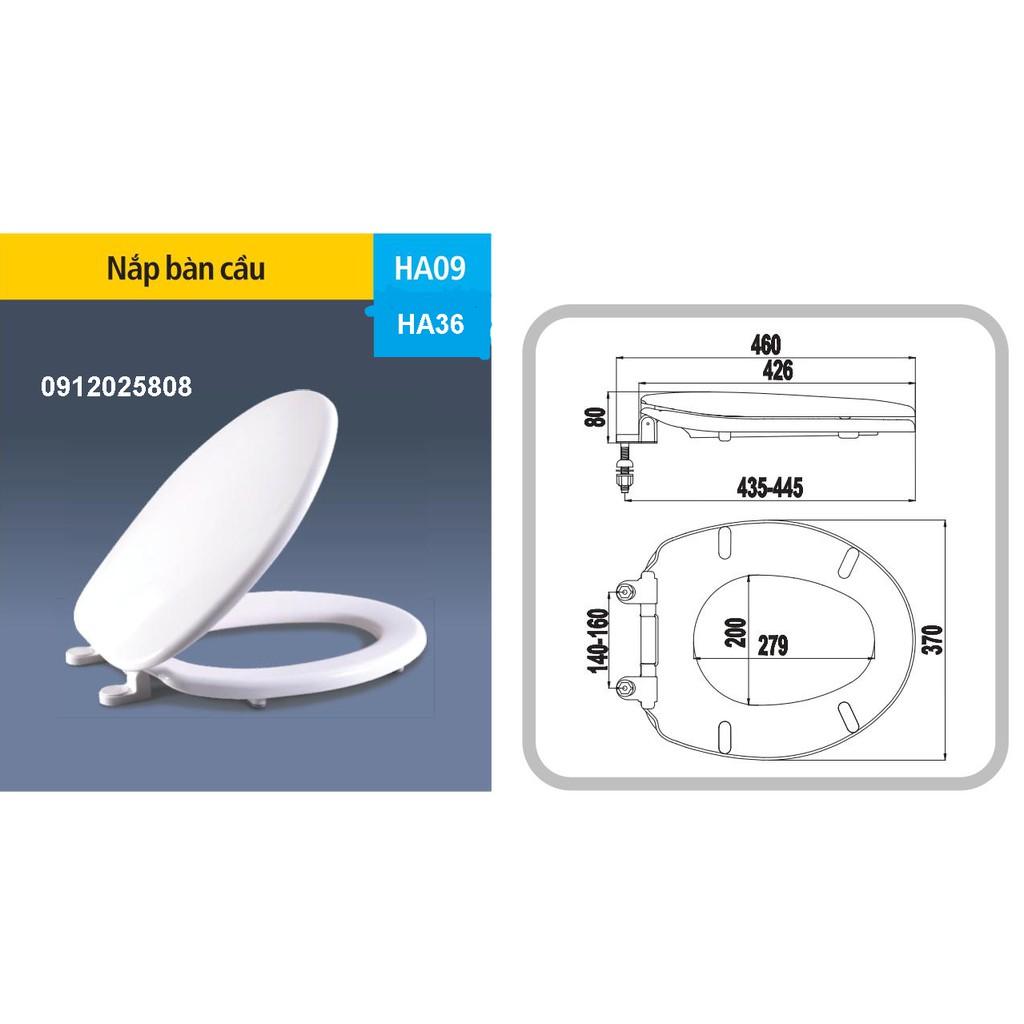 HA09T - Nắp bồn cầu nhựa thông dụng