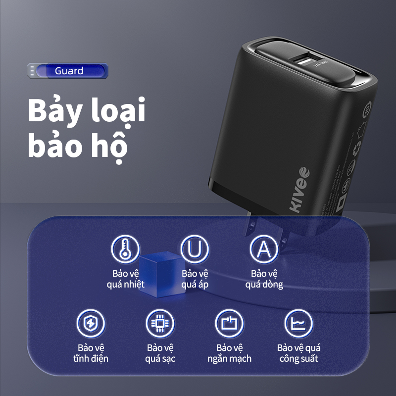 Củ Sạc Nhanh 12W 22.5W 30W BASIKE USB hỗ trợ Sạc Nhanh cho HUAWEI Samsung - Hàng Nhập Khẩu