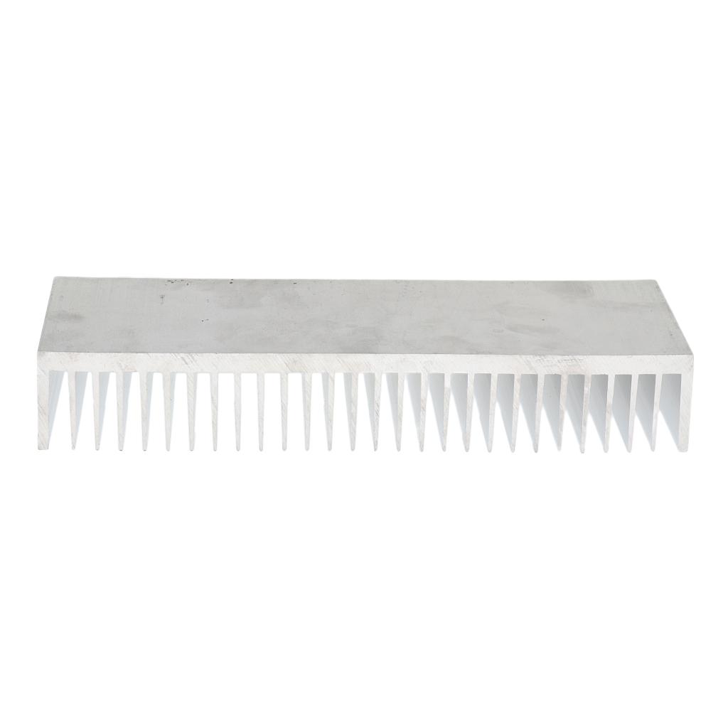 Aluminum Heatsink, Cooling Radiator Fin Pad, 100x300x50mm, Silver Tone
