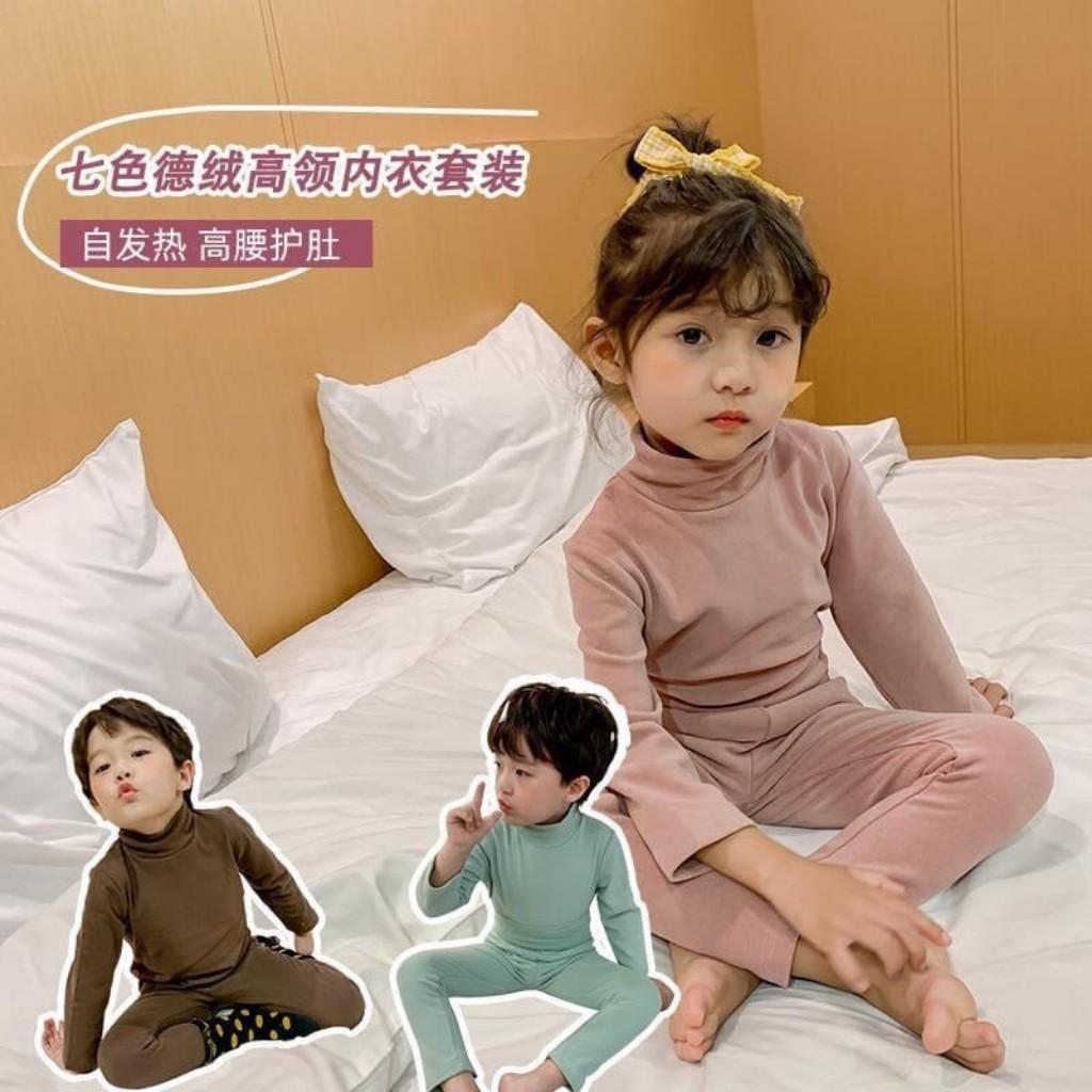 Bộ Cổ Lọ Minky Cao Cấp Cho Bé Trai Bé Gái - 100% Cotton Lạnh Mềm Mịn Mát 100% Khách Hài Lòng