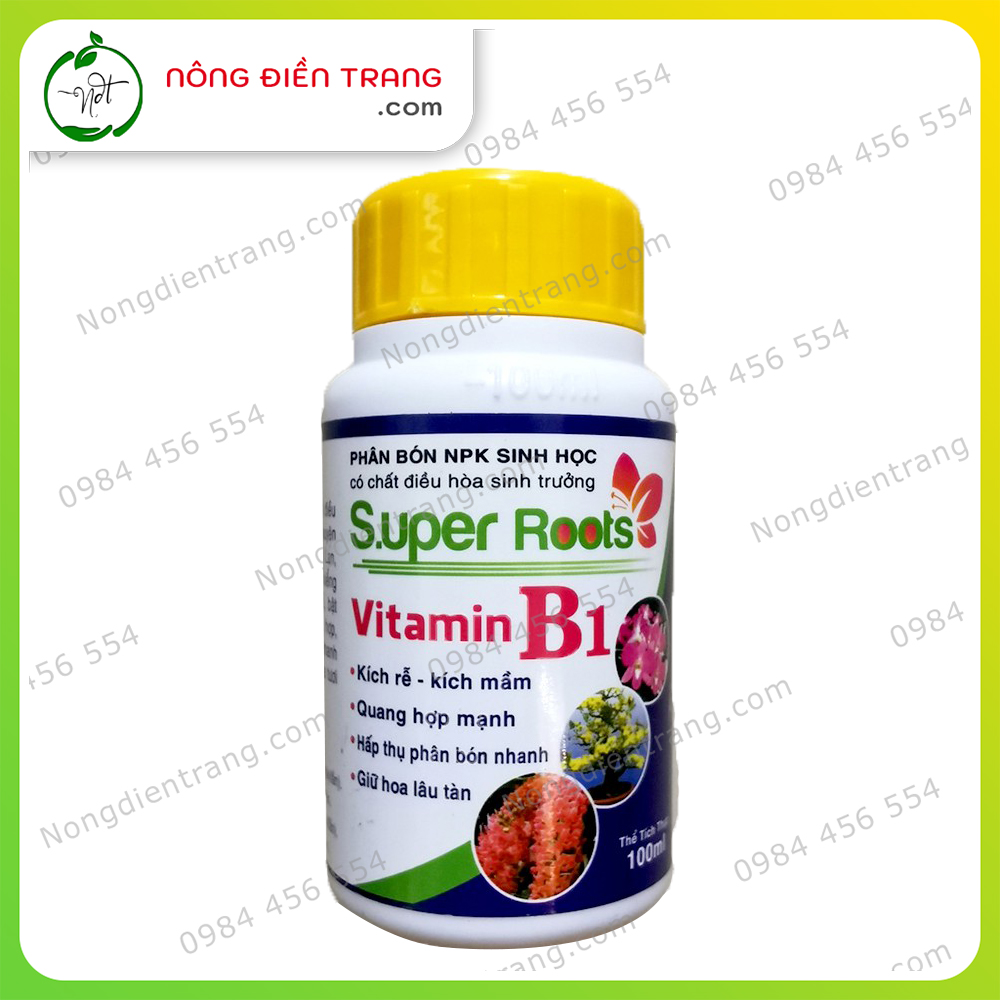 Super Roots Vitamin B1 - Chai 100ml - Kích Rễ Kích Mầm Tăng Hấp Thu VTNN Nông Điền Trang