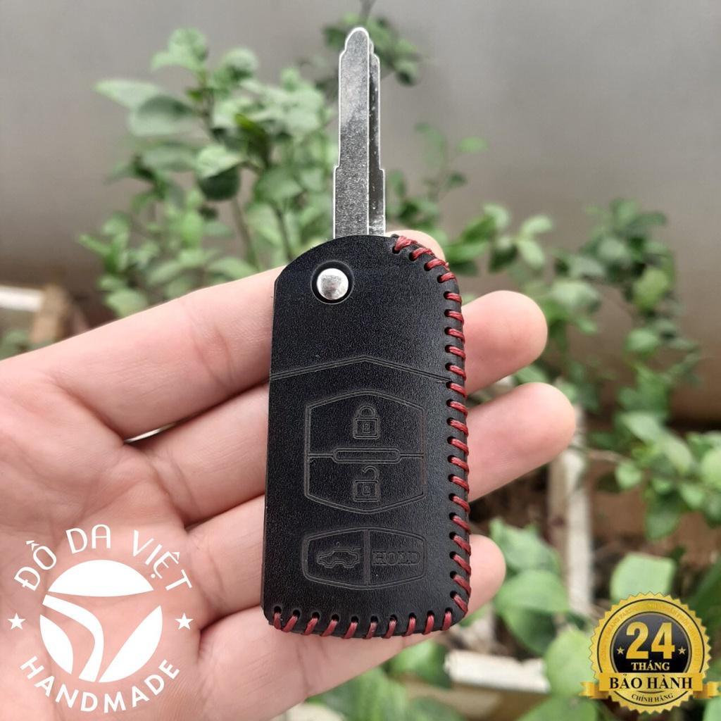 Bao da chìa khóa MAZDA RX-8 CX3 CX5 MAZDA 2 MAZDA 6 MAZDA 5 MAZDA 3 khóa như hình, da bò thật bảo hành 2 năm