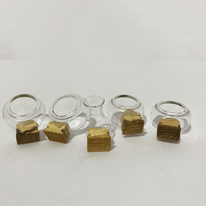 Cóng chim khuyên chất liệu thủy tinh cao cấp họa tiết siêu đẹp