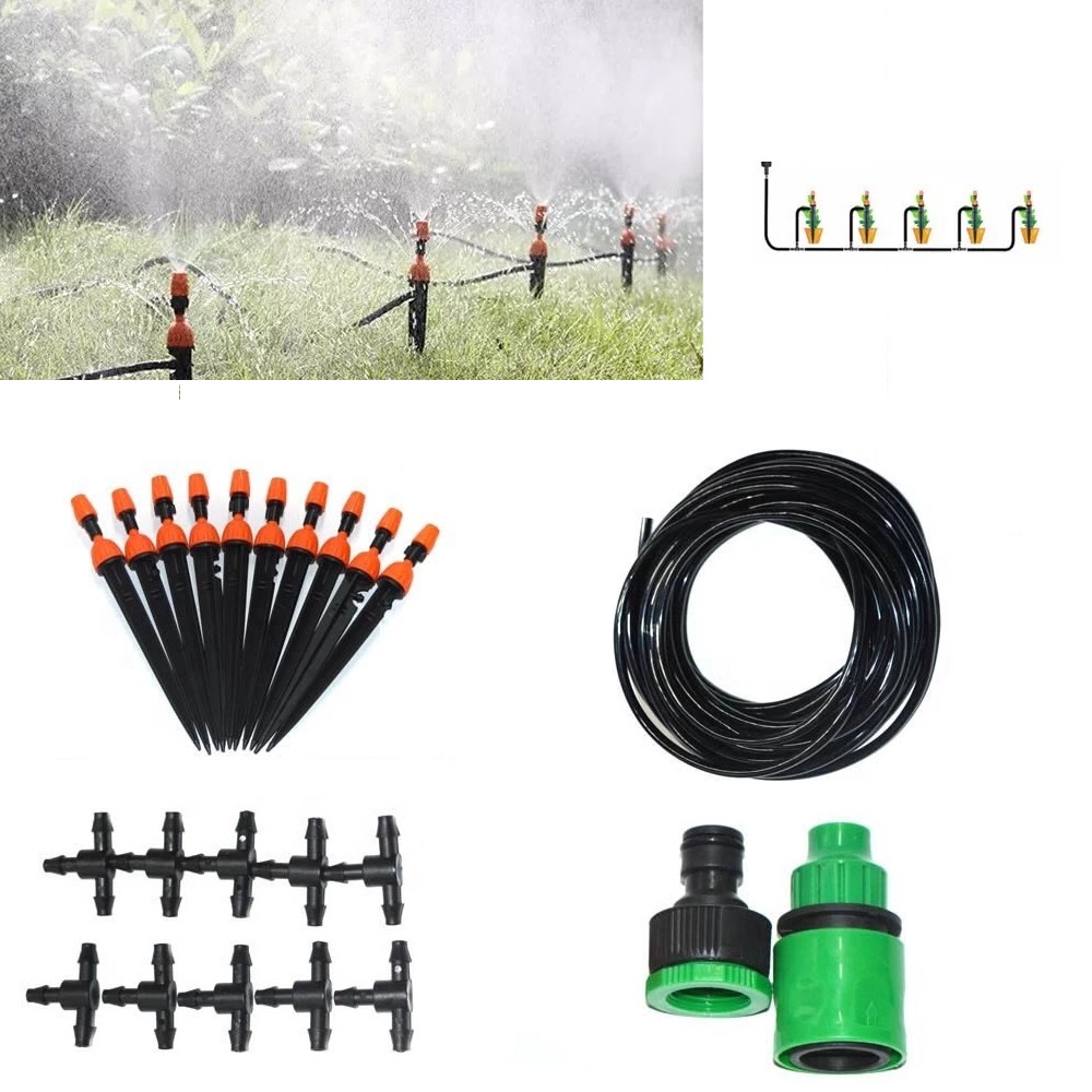 Bộ 10 que cắm 8 tia kết hợp phun sương tưới cây