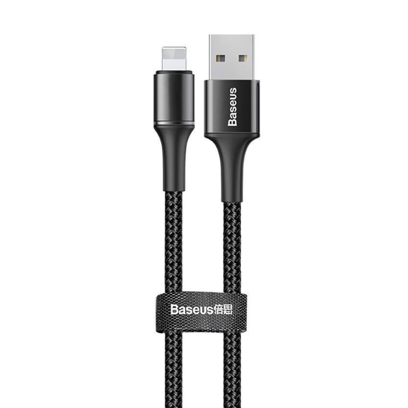 Baseus LV551-1M | Cáp Sạc Nhanh Hàng Chính Hãng Siêu Bền Baseus Halo Data Lightning Cable Cho iPhone/ iPad