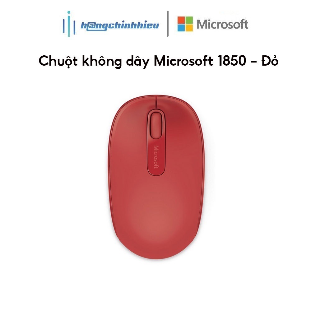 Chuột không dây Microsoft 1850 - Đỏ Hàng chính hãng