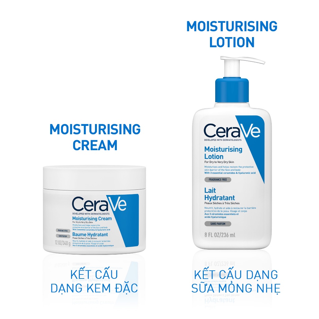 Kem dưỡng ẩm dành cho da khô Cerave Moisturizing Cream 454g