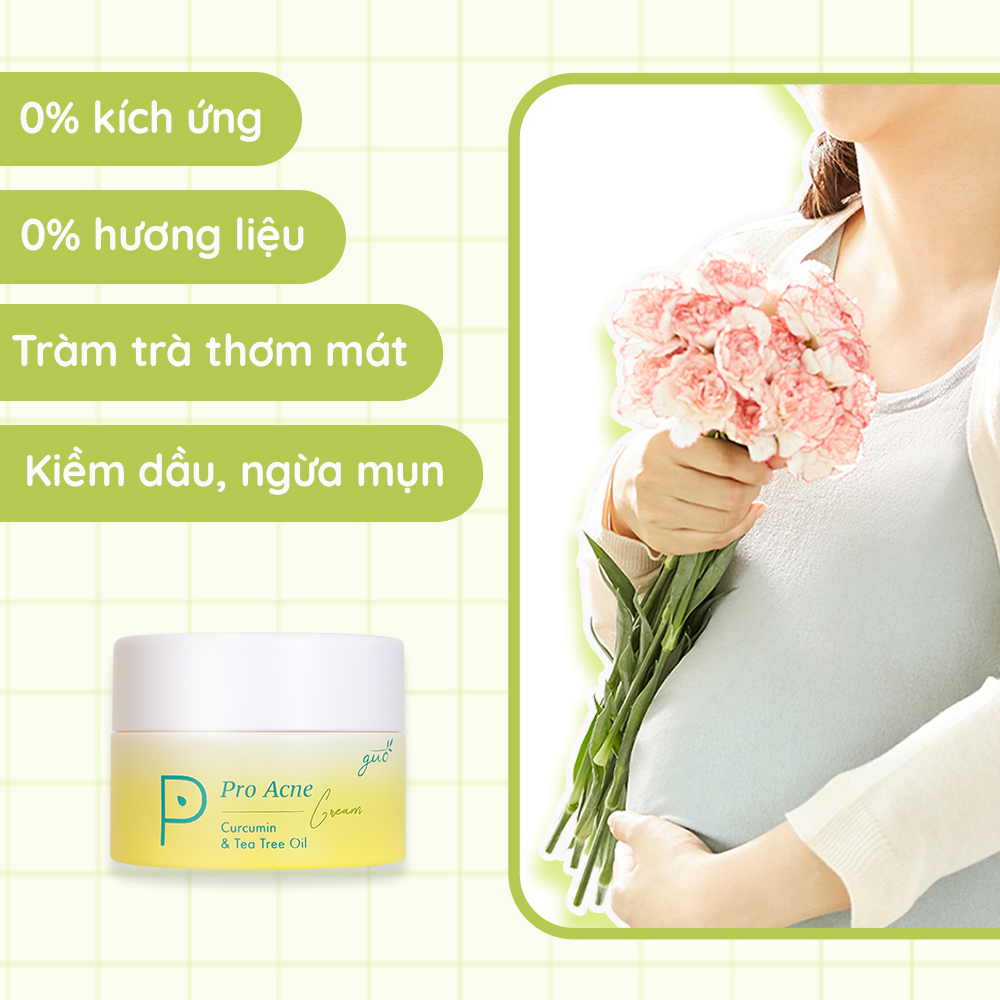 Kem mụn tràm trà nghệ GUO 30g