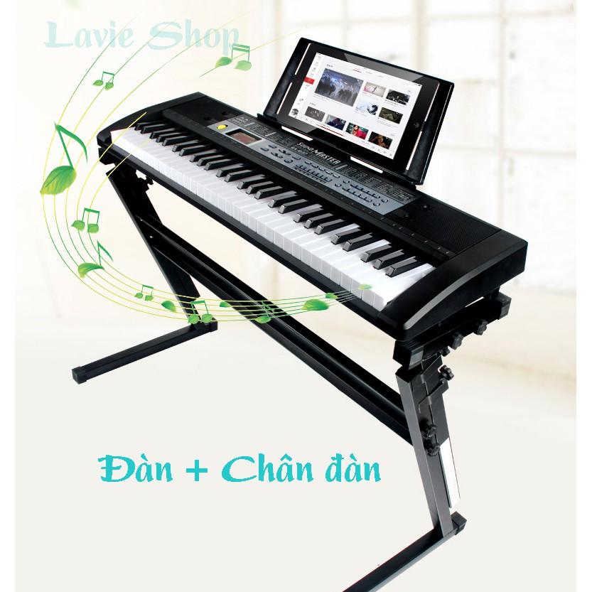 Đàn Piano Điện Đàn Organ Electronic Keyboard Đàn 61 Phím Dành Cho Người Lớn Học Kèm Mic, Sạc, Giá Đỡ VT161