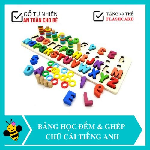 bảng ghép chữ cái   Từ 250K  Bảng Cột Tính Học Đếm Và Ghép Chữ Cái Tiếng Anh In Hoa Nổi Bằng Gỗ Cho Bé