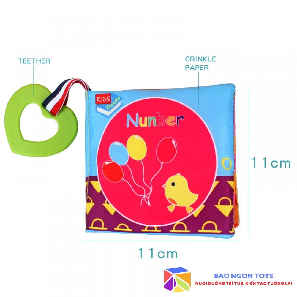 SET 4 CUỐN SÁCH VẢI MÀU SẮC TƯƠNG PHẢN TRẮNG ĐEN KÍCH THÍCH THỊ GIÁC CHO 4 GIAI ĐOẠN BÉ SƠ SINH