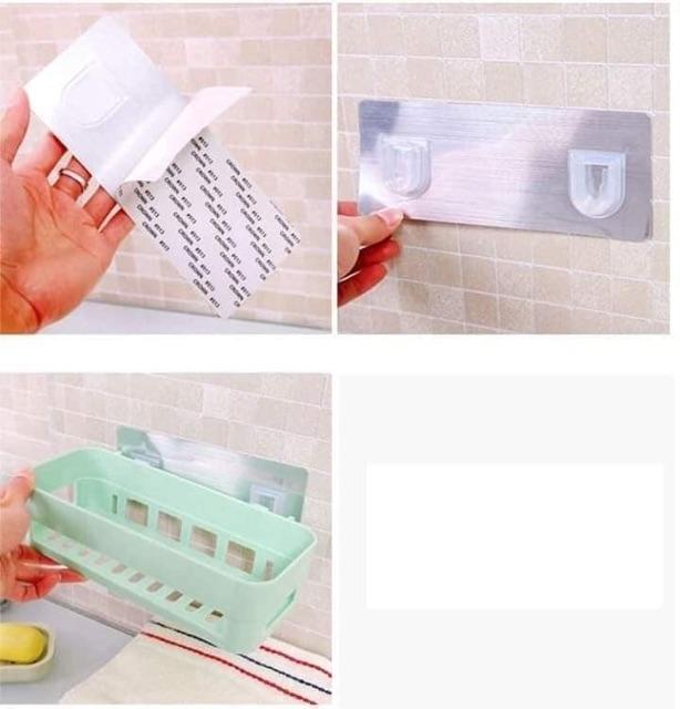 Kệ nhựa để đồ dán tường nhà tắm siêu tiện dụng