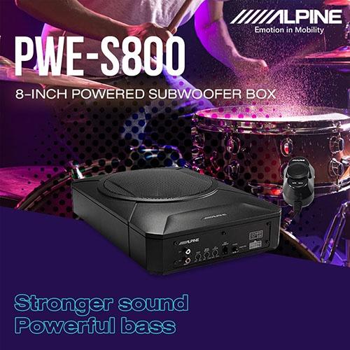 PWE-S800 Loa sub gầm ghế kích thước 8 inch thương hiệu Alpine chính hãng