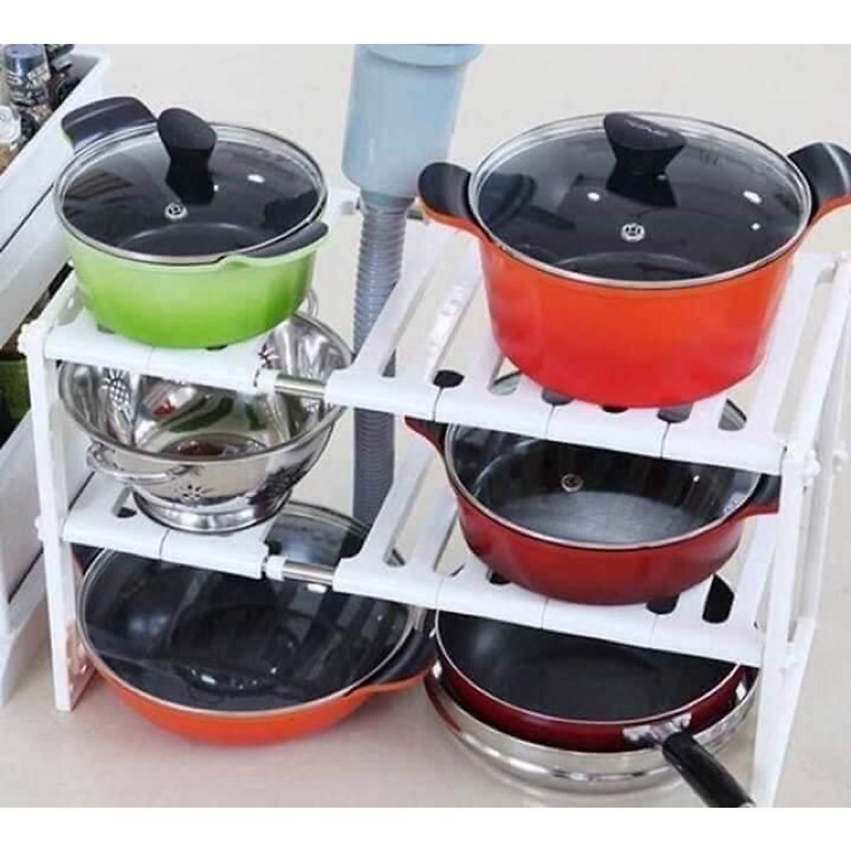 Kệ Để Xoong Chảo Dưới Gầm Bếp Tiện Lợi Chắc Chắn - Kệ Để Đồ 2 Tầng Mingxuan Dưới Bồn Rửa Bát