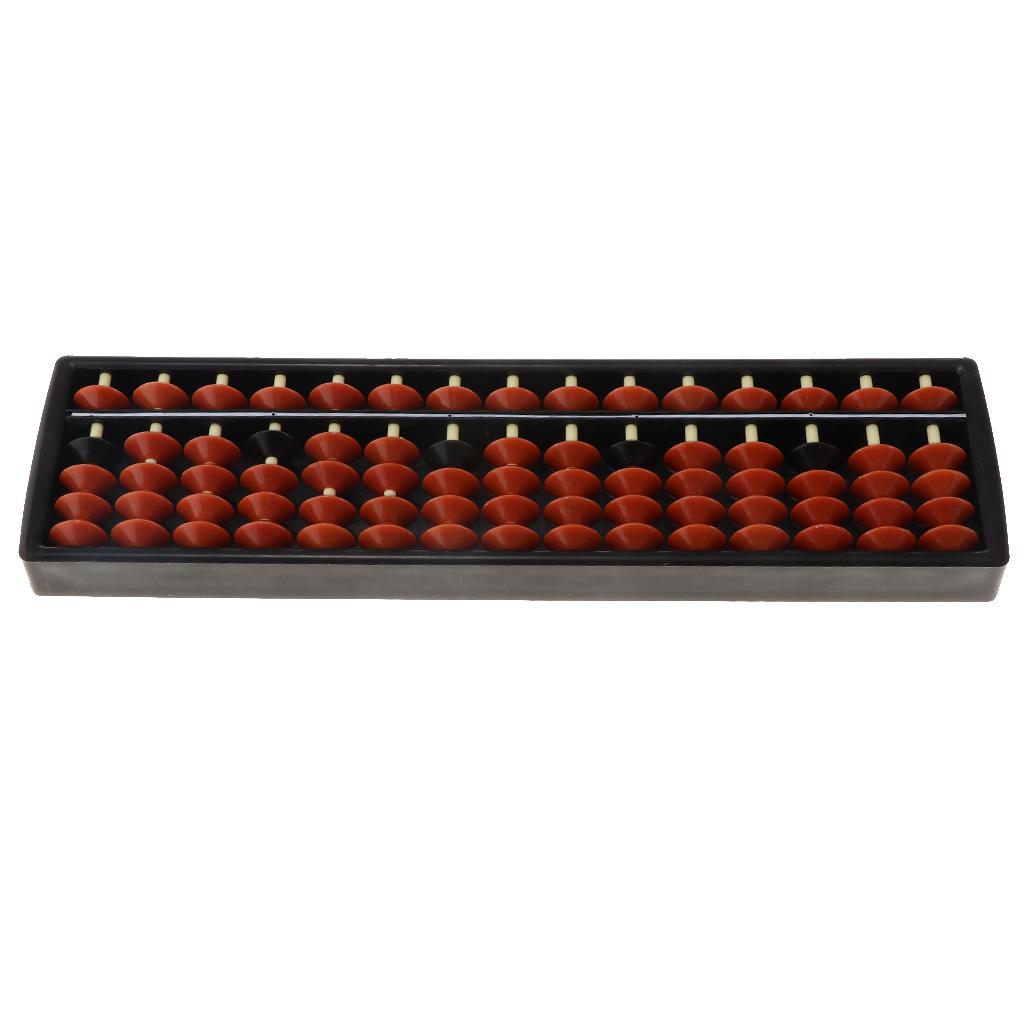 Mini Plastic Math Abacus Arithmetic Soroban Course Calculating Tool 15 Digits