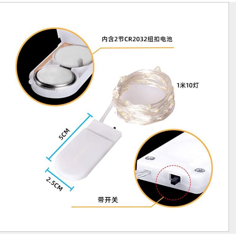 Đèn trang trí fairy light 2m dùng pin cúc