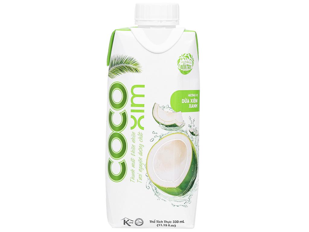 Nước dừa Xiêm xanh Cocoxim 330ml 100% nguyên chất dừa tươi - Thương hiệu COCOXIM 330ml