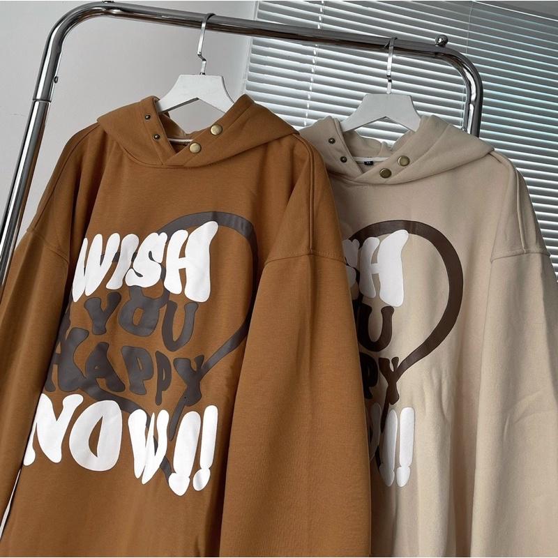 (sẵn) Áo Hoodie Wish You Form Rộng unisex (nam nữ mặc được