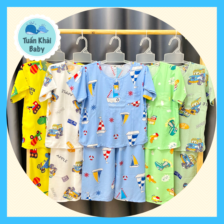 COMBO 5 Bộ Quần áo Tole lanh Bé Trai | Mẫu Tay Ngắn Quần Dài cài 2 nút trước |Size 2-12 cho bé 7-35kg| Chất vải tole lanh 2 da loại 1 mềm mịn mát cho bé trai| Hàng Việt Nam | Đồ bộ bé trai |quần áo trẻ em| Đồ tôn trẻ em