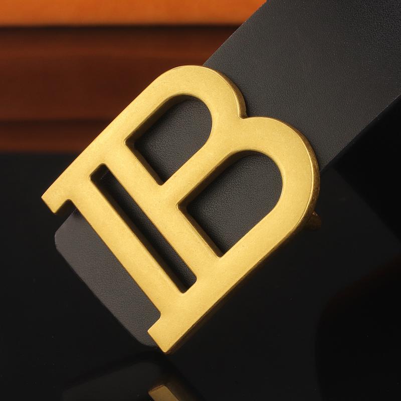 2021 Chất Lượng Cao Sang Trọng Thiết Kế Dây Lưng Chữ Bạc Và Vàng Khóa 3.8Cm Da Da Bò Khoác Bé Trai Cintos Masculinos