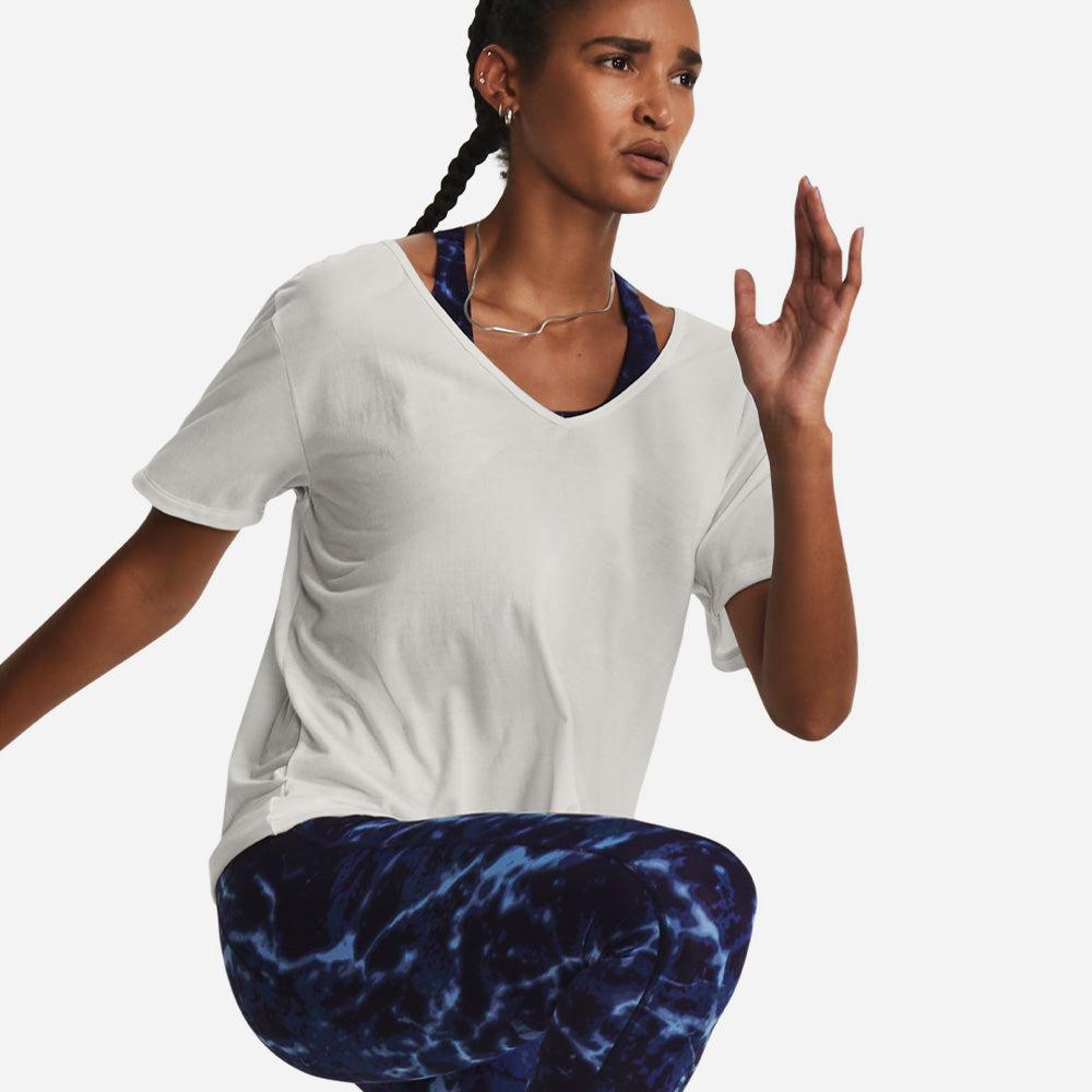 Áo thun thể thao nữ Under Armour Project Rock Completer Deep V T - 1380234-114