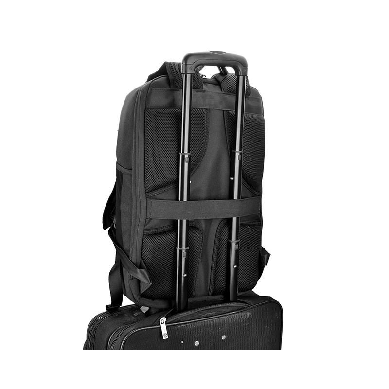 Balo Laptop AGVA Traveller Daypack 15.6 inch màu Đen mã LTB357BLACK Chất liệu Vải polyester cao cấp nhiều ngăn đựng phụ kiện Bảo hành 02 năm chính hãng