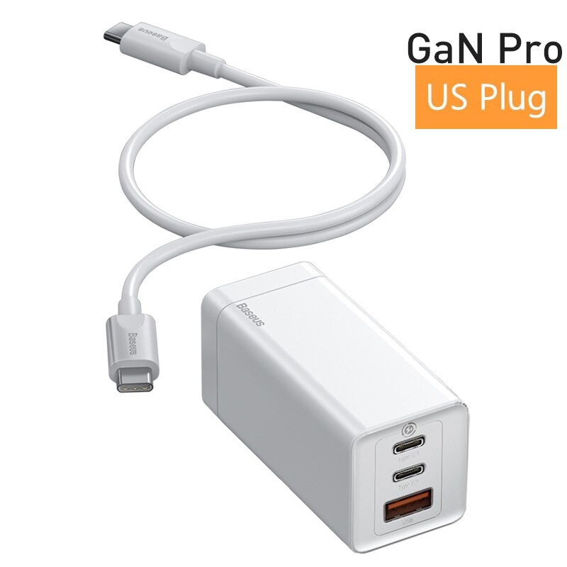 Củ Sạc Baseus GaN2 Pro Charging Charger C+C+A 65W Charging Set - Hàng Chính Hãng