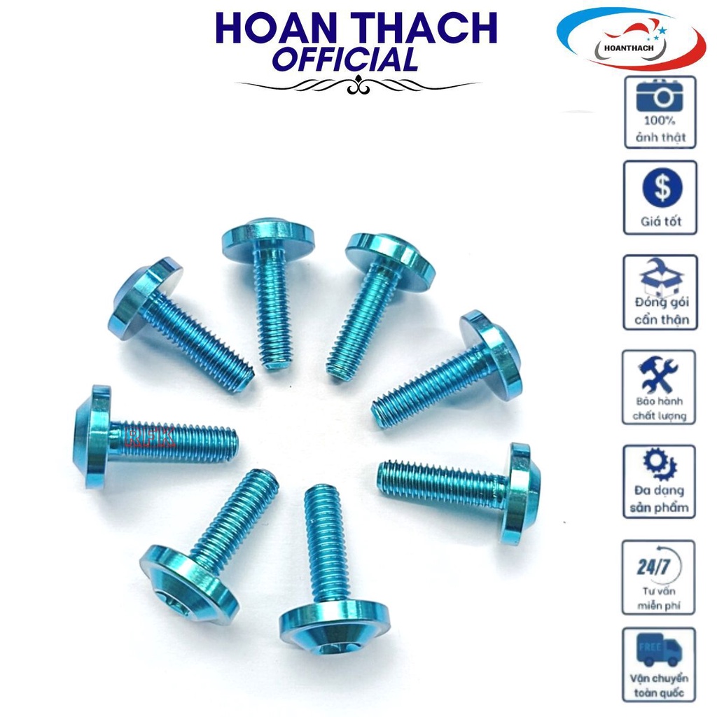 Ốc Gr5 Titan Đầu Dù 6L20 Xanh Lục Bảo dùng cho nhiều dòng xe máy SP010352 (giá 1 con)