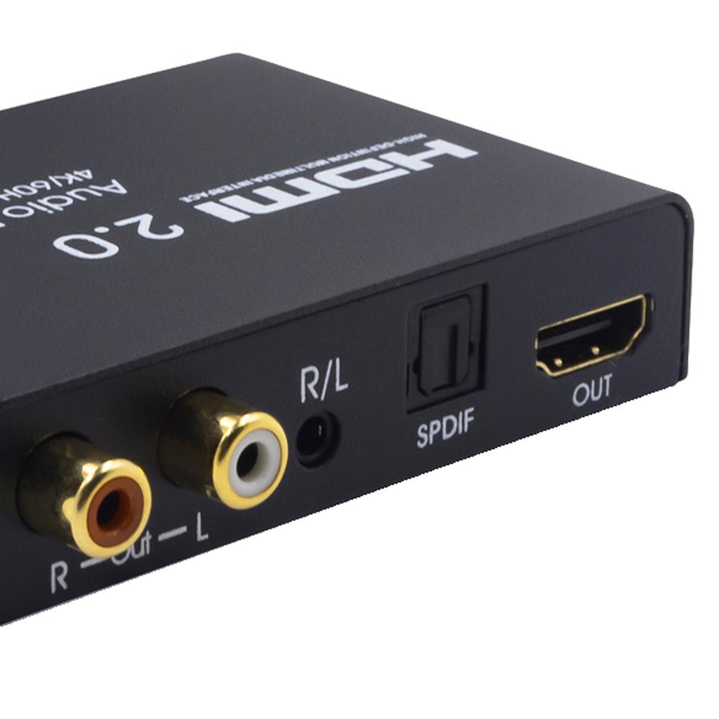 HDMI Audio Extractor Splitter HDMI To SPDIF Optical RCA Stereo L/R 3.5mm