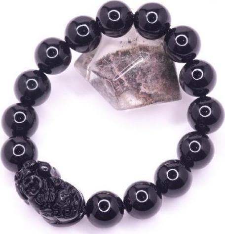 Vòng tay đá Mix Tỳ hưu Obsidian 12ly HLPT