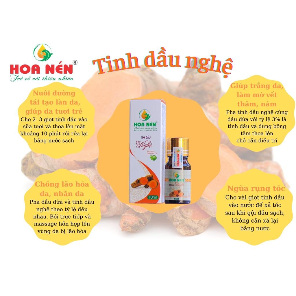 Tinh dầu Nghệ nguyên chất 10ml - Hoa Nén - Làm mờ sẹo, đẹp da