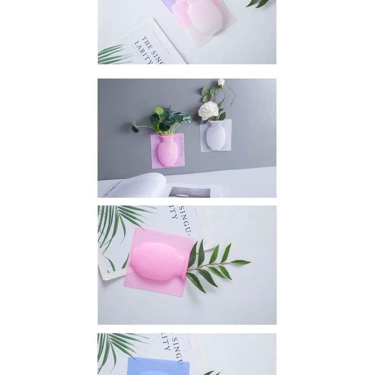 Bình Hoa Silicon Dán Tường,Dán Kính Decor Trang Trí