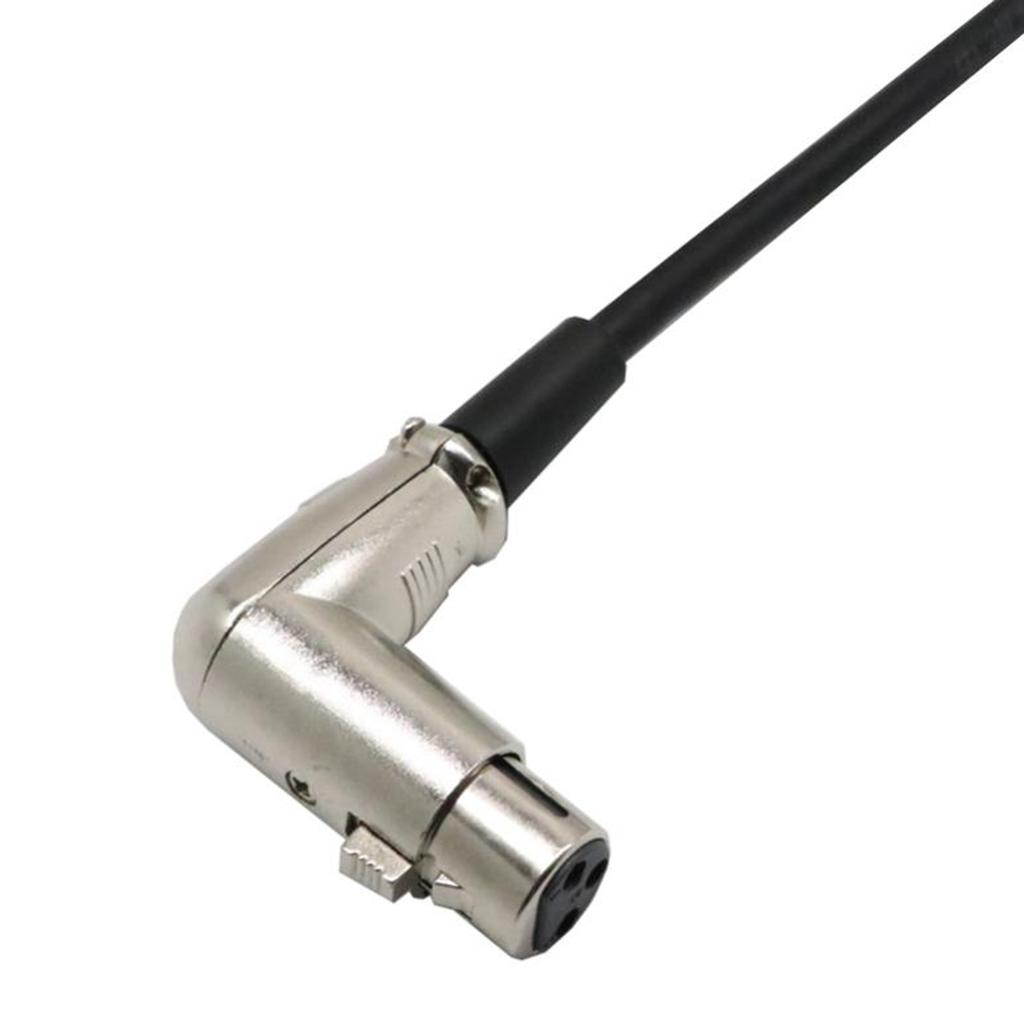 XLR Right Angle Female To 3.5mm Male Plug Pro Mic Premium Audio Cable 1FT