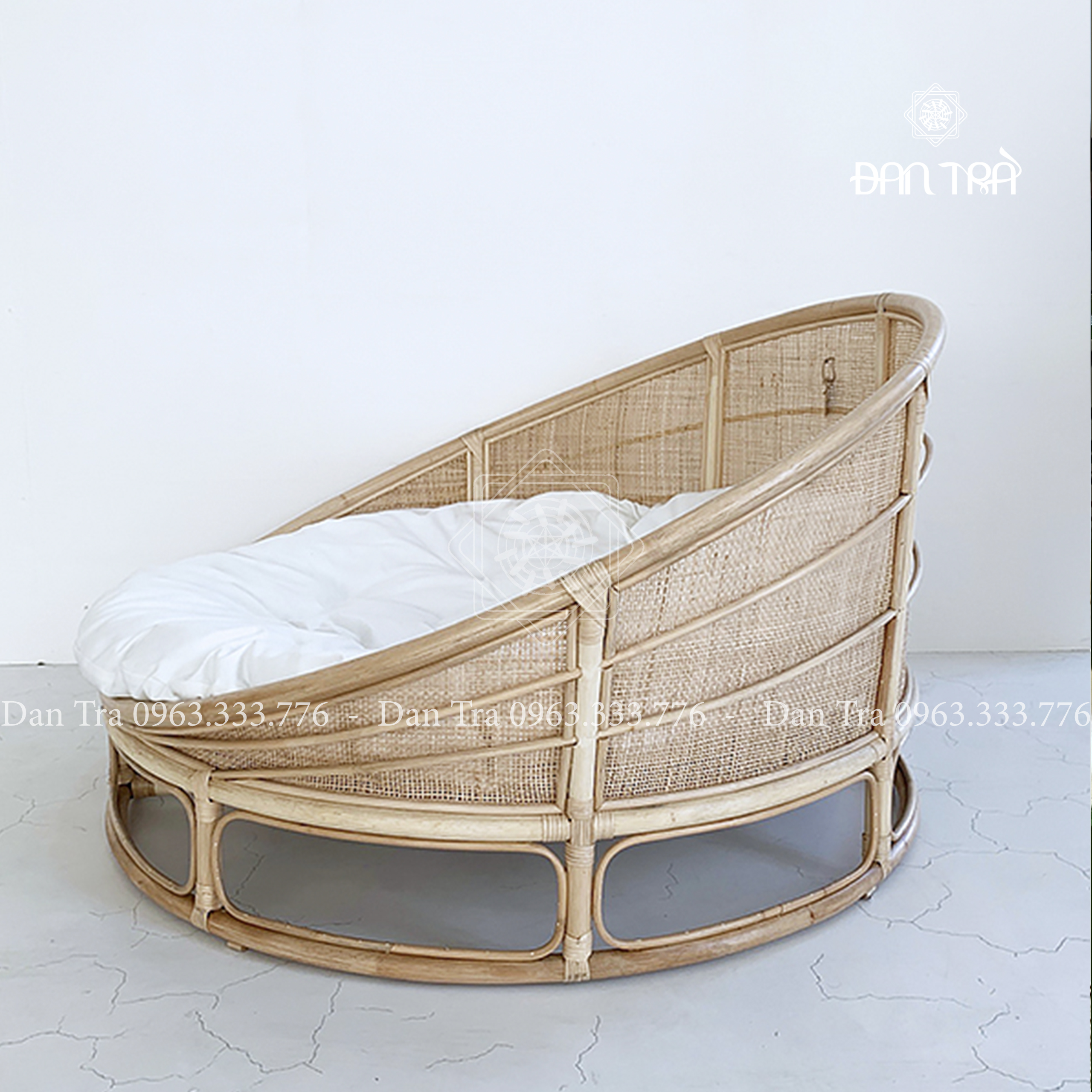 Ghế Mây Tròn Lười Thư Giãn- Ghế Mây Papasan Cách Tân Phong Cách Kiểu Hàn - Kích thước 1m4 form chuẩn truyền thống- Nội Thất Mây Tre Đan Gía Rẻ