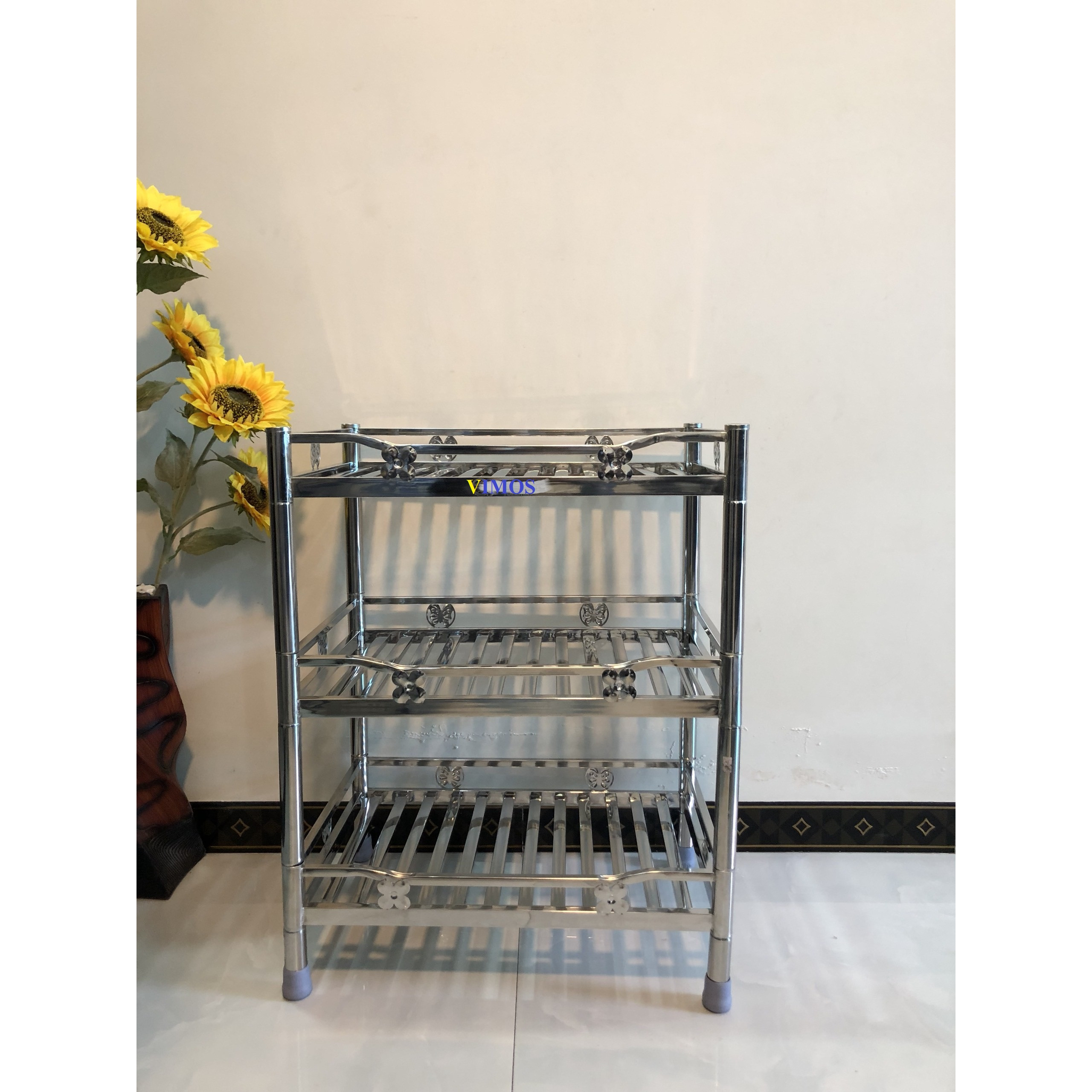 Kệ inox chén bát , xoong nồi, kệ inox nhà bếp - thương hiệu VIMOS
