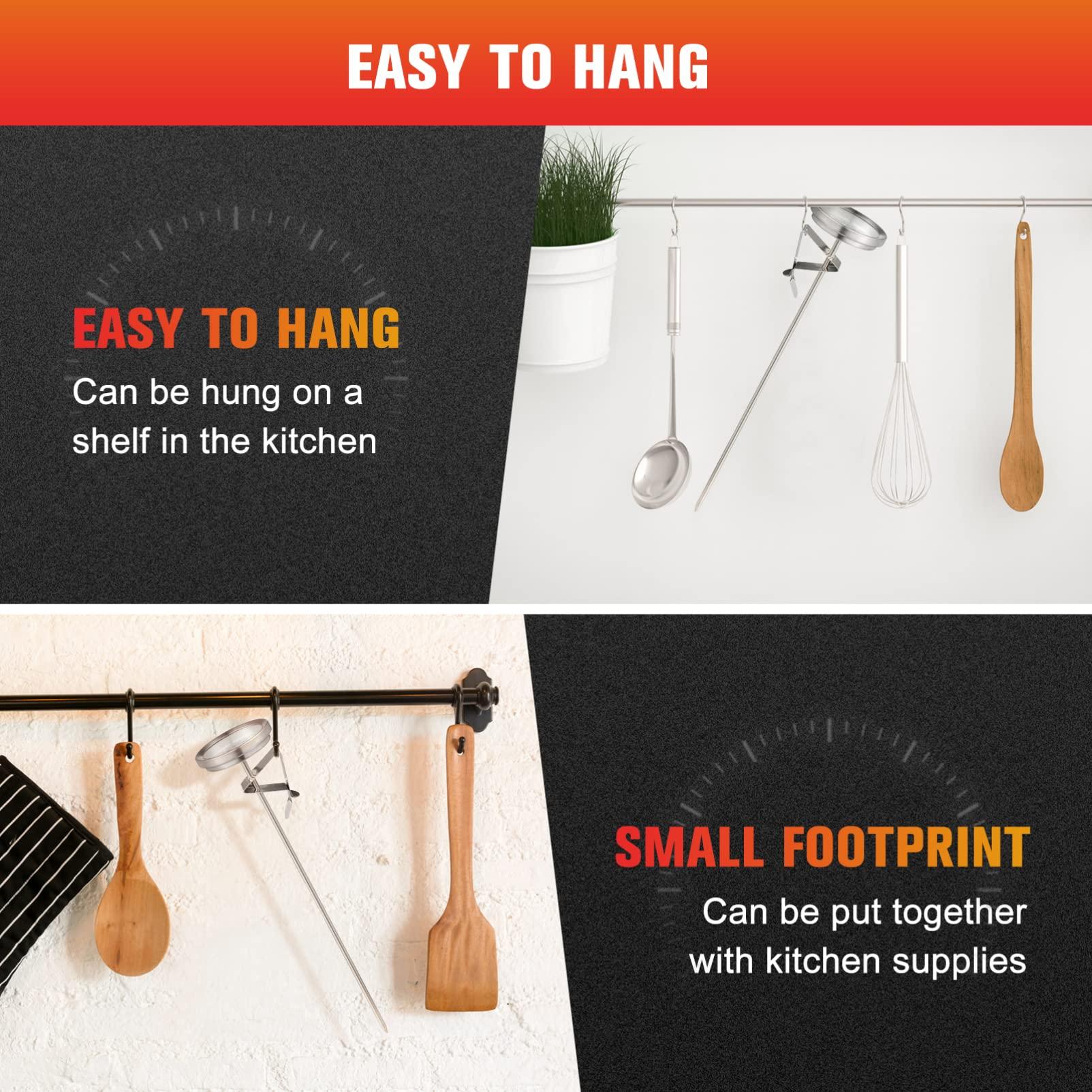 Nhiệt kế frite với nhiệt kế nhiệt kế ngay lập tức -out Thịt nhiệt kế cho gà tây nướng 23cm