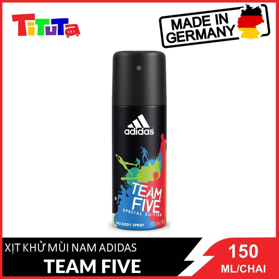 Xịt Khử Mùi Toàn Thân Nam Adidas Team Five 150ml