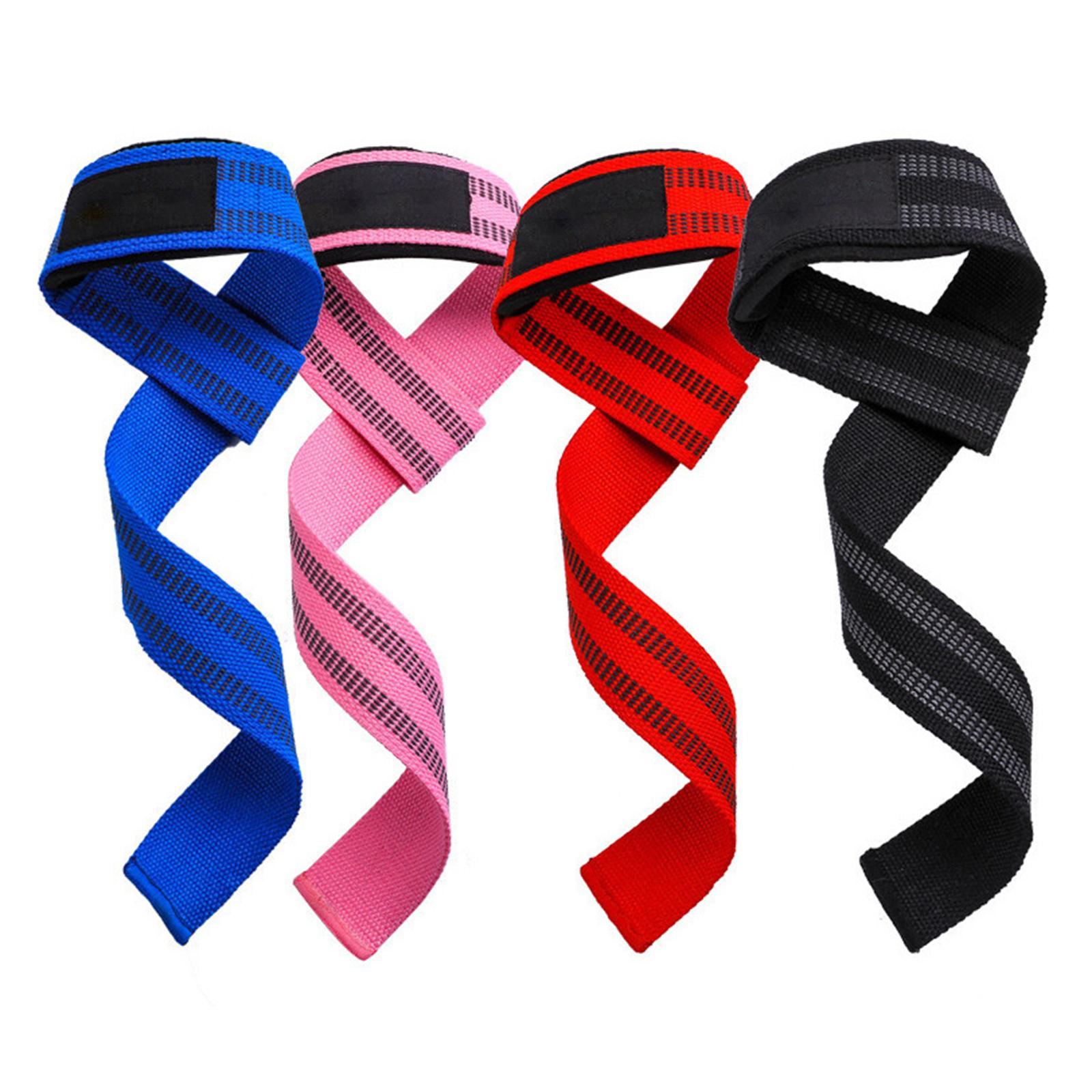 2Pcs Weight Lifting Straps Wrist Support Wraps Strength Adjustable