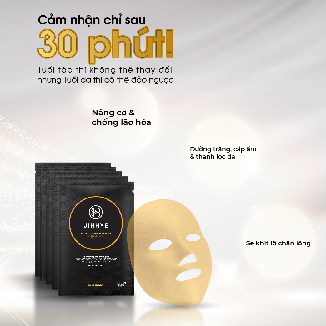 Mặt nạ dưỡng da JinHye giúp nâng cơ, chống lão hóa, cấp ẩm, trắng da _1 miếng